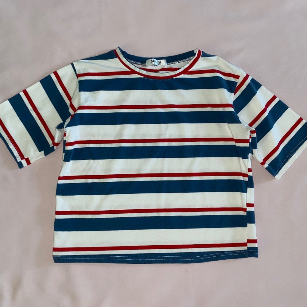 Striped Crop Top, M